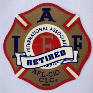 Gold Retired Window Decals